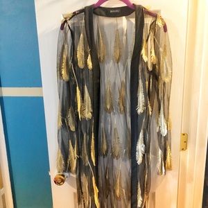 Gold Feather Kimono